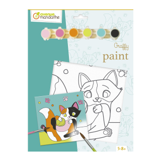 Kit Peinture Graffy Paint 20 x 20 cm Chat - Avenue Mandarine - Rougier et Plé
