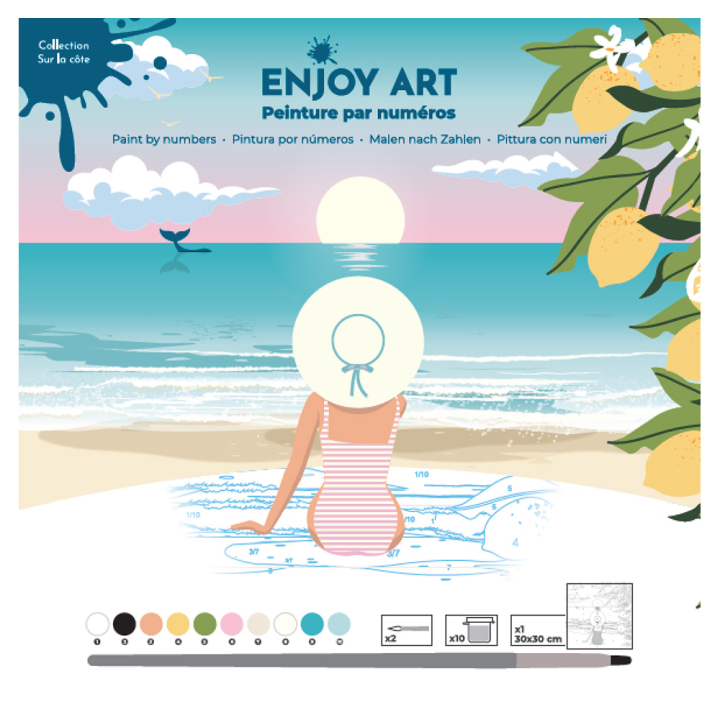 Peinture par numéro 30 x 30 cm Sous le citronnier - Oz International - Rougier et Plé