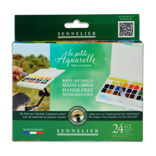 Aquarelle fine 24 ½ Godets Boite mains libres - Sennelier - Rougier et Plé