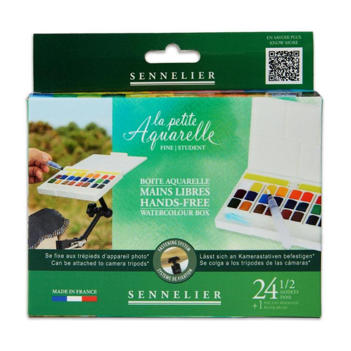 Aquarelle fine 24 ½ Godets Boite mains libres - Sennelier - Rougier et Plé