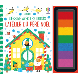 Livre Dessine avec les doigts L'atelier du Père Noël - Usborne - Rougier et Plé