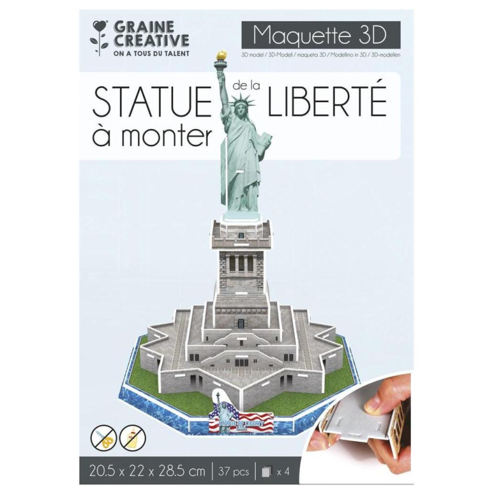 Maquette Puzzle 3D Statue de la Liberté - Graine Créative - Rougier et Plé