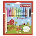 Feutre de coloriage Trio Jumbo 12 pcs - STABILO - Rougier et Plé