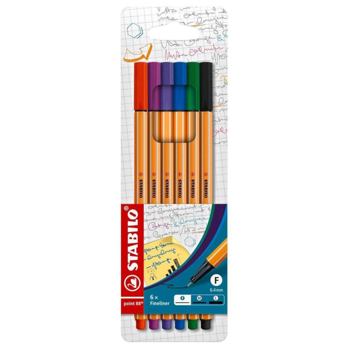 Feutre point 88 0,4 mm 6 pcs - STABILO - Rougier et Plé