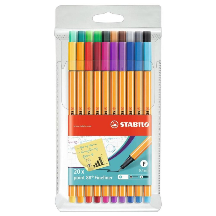 Feutre point 88 0,4 mm 20 pcs - STABILO - Rougier et Plé