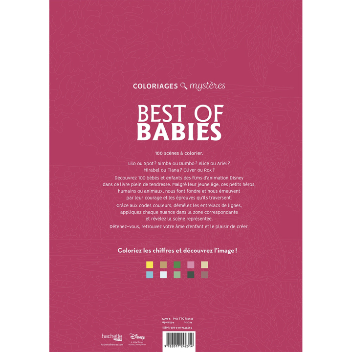 Coloriages mystères Disney Best of Babies - Hachette - Rougier et Plé