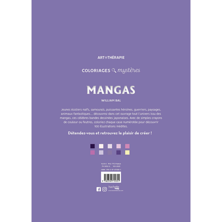 Coloriages mystères Mangas - Hachette - Rougier et Plé