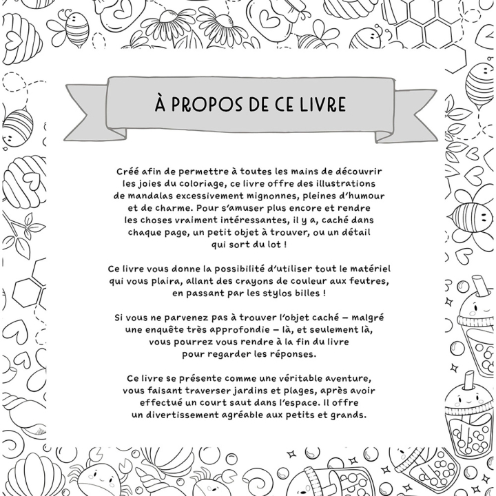Livre de coloriage Cute Mandalas - Hachette - Rougier et Plé