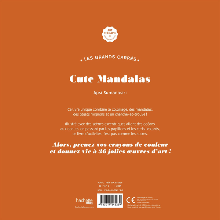 Livre de coloriage Cute Mandalas - Hachette - Rougier et Plé