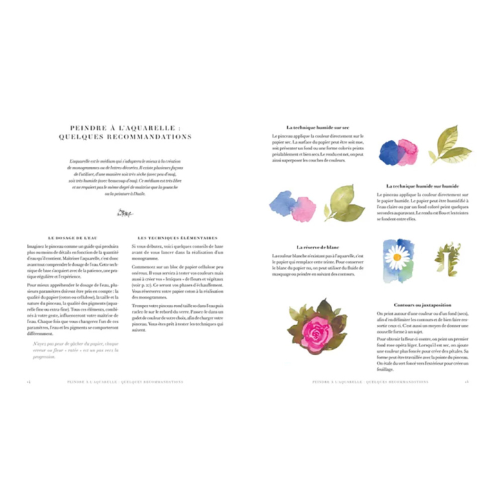 Livre Monogrammes à l'aquarelle - Dessain et Tolra - Rougier et Plé