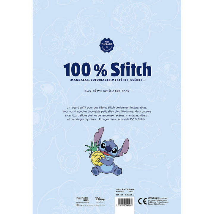 Mandalas Coloriages mystères Disney 100 % Stitch - Hachette - Rougier et Plé