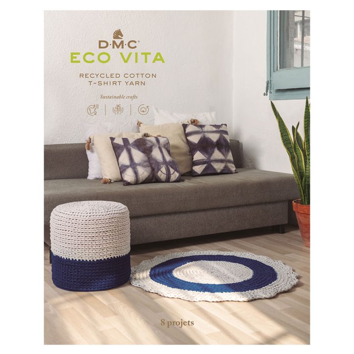 Livre Eco Vita 8 projets en fils de coton recyclé - DMC - Rougier et Plé