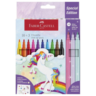 Feutres Licorne 10 + 3 pailletés - Faber-Castell - Rougier et Plé