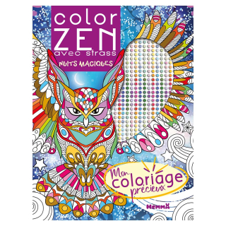 Livre Color Zen Avec Strass - Nuits Magiques - Hemma - Rougier et Plé