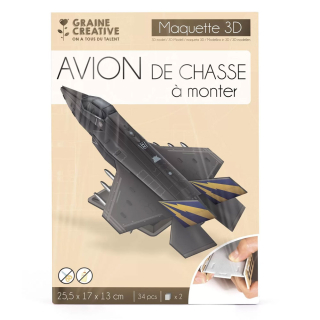 Maquette Puzzle 3D Avion de chasse - Graine Créative - Rougier et Plé