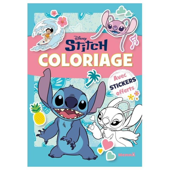 Coloriage Disney Stitch avec stickers offerts - Hemma - Rougier et Plé