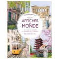 Livre de coloriage Affiches du monde 25 villes du monde à colorier ou à peindre - Marie-Claire - Rougier et Plé