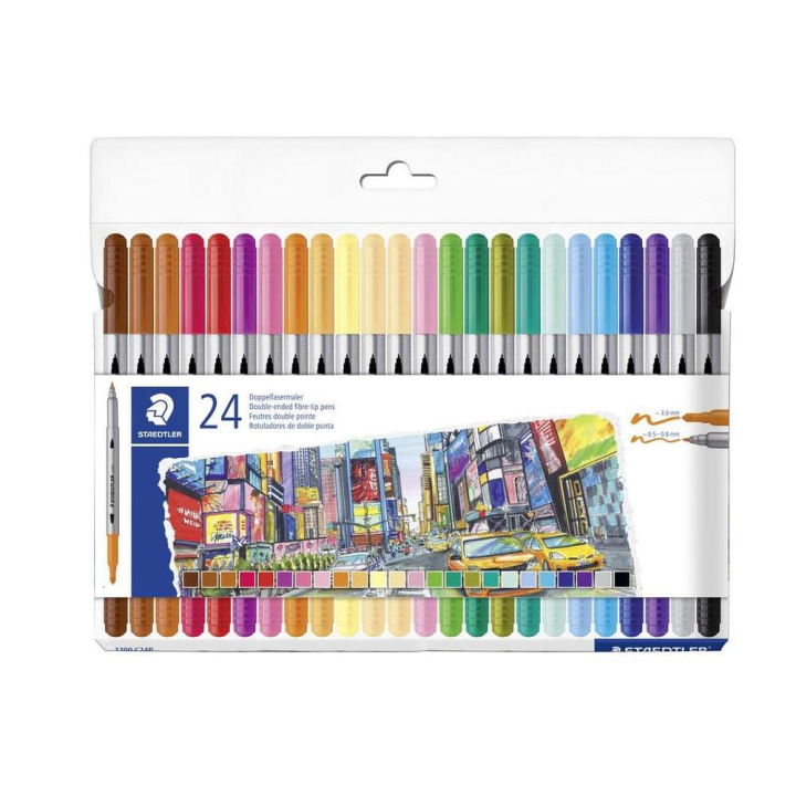 Feutre de coloriage double-pointe Boîte 20 + 4 pcs - Staedtler - Rougier et Plé