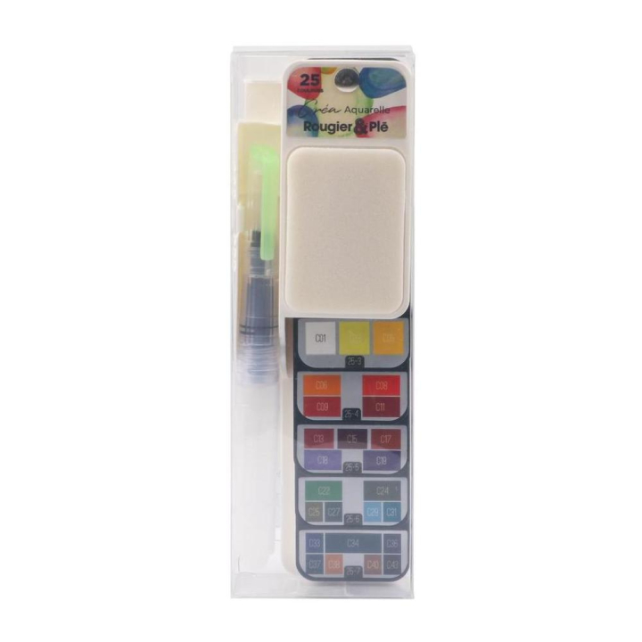 Aquarelle Boîte éventail 25 couleurs - Rougier&Plé - Rougier et Plé