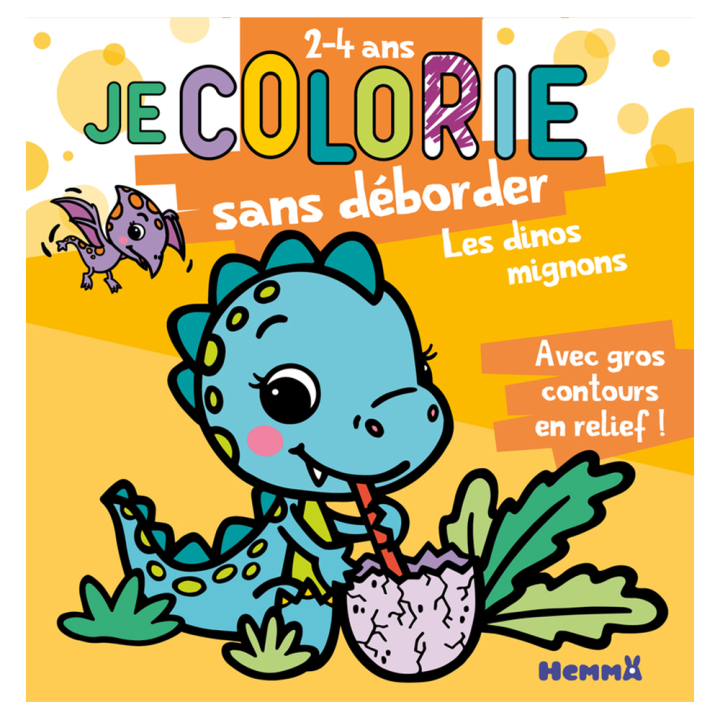 Je colorie sans déborder Les dinos mignons - Hemma - Rougier et Plé