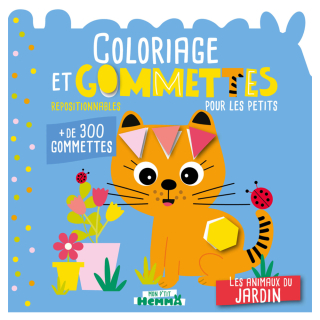 Coloriage et gommettes pour les petits - Les animaux du jardin - Hemma - Rougier et Plé