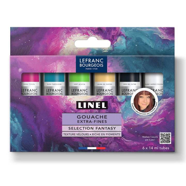 Gouache extra-fine Set Fantasy 6 x 14 ml - Linel - Rougier et Plé