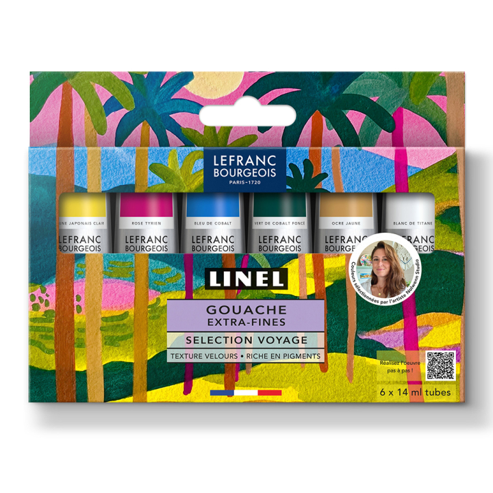 Gouache extra-fine Set Voyage 6 x 14 ml - Linel - Rougier et Plé