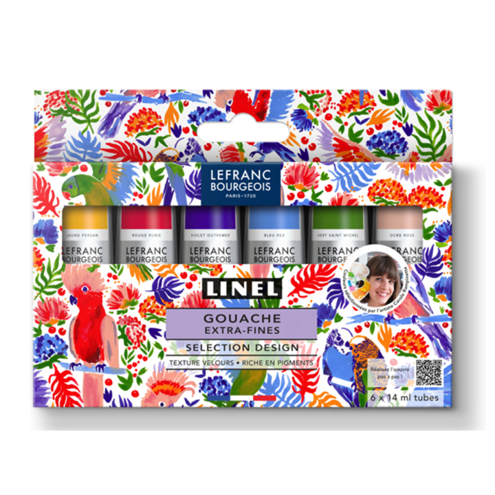 Gouache extra-fine Set Design 6 x 14 ml - Linel - Rougier et Plé