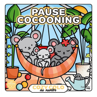 Livre de coloriage Cozy Colo au numéro Pause cocooning - Hachette - Rougier et Plé