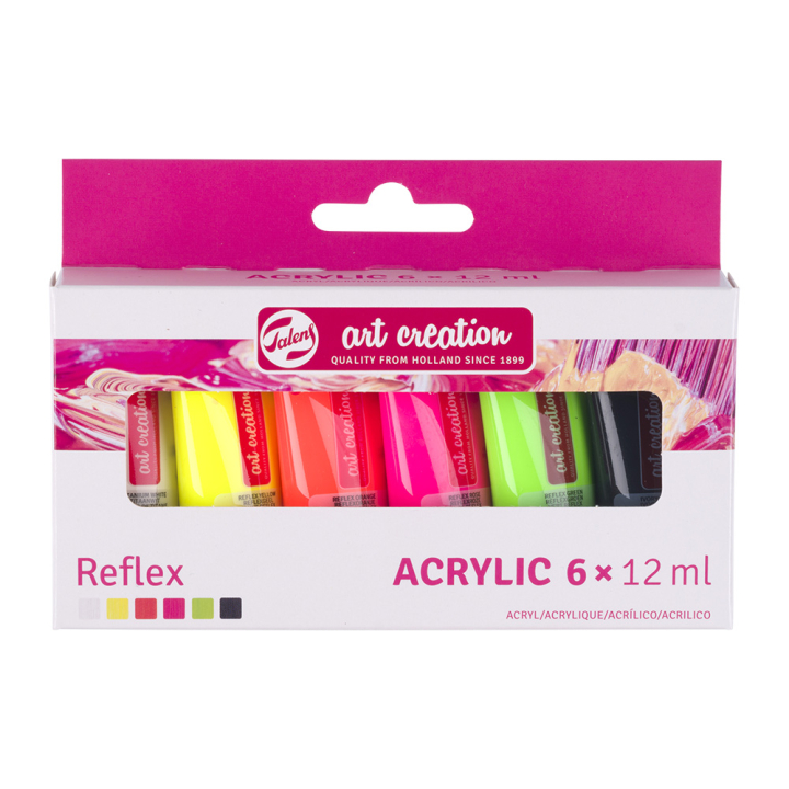 Set peinture acrylique Reflex 6 x 12 ml - Artcreation - Rougier et Plé