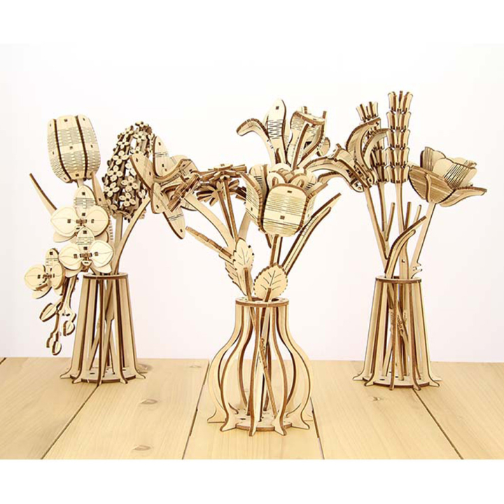 Vase pyramide à monter en bois - Dejou - Rougier et Plé