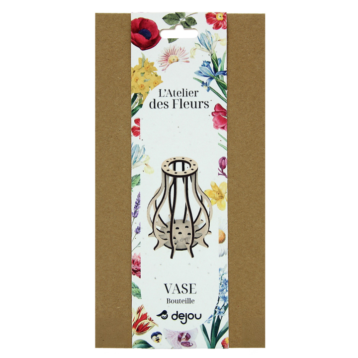 Vase bouteille à monter en bois - Dejou - Rougier et Plé