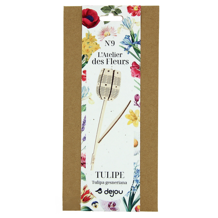 Tulipe fleur à monter en bois - Dejou - Rougier et Plé