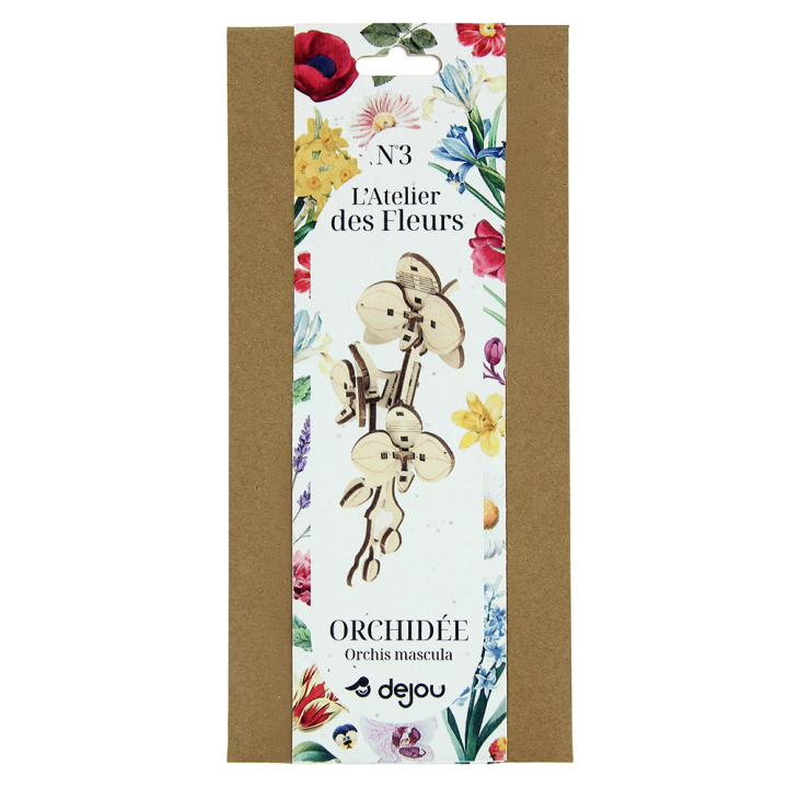 Orchidée fleur à monter en bois - Dejou - Rougier et Plé