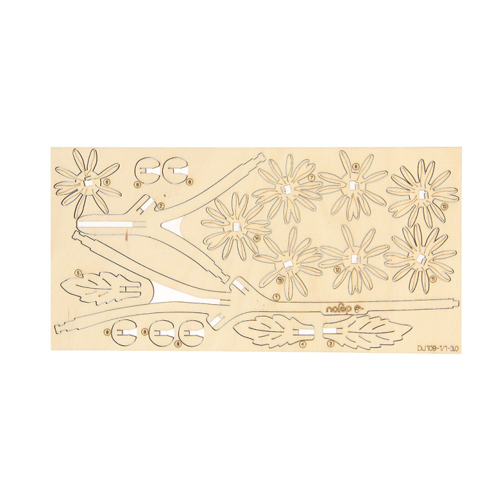Marguerite fleur à monter en bois - Dejou - Rougier et Plé