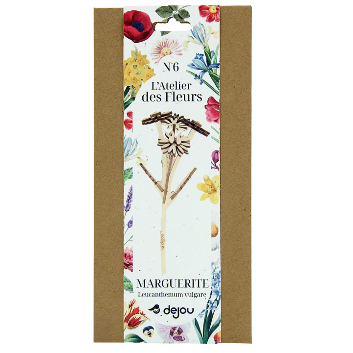 Marguerite fleur à monter en bois - Dejou - Rougier et Plé