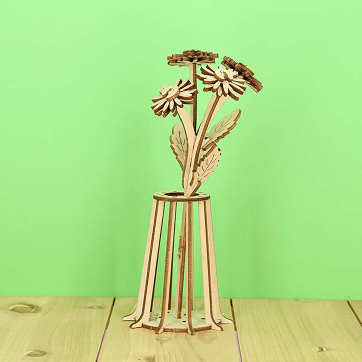 Marguerite fleur à monter en bois - Dejou - Rougier et Plé