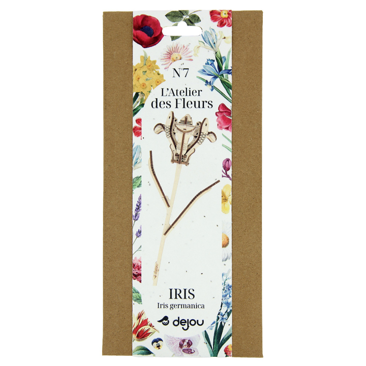 Iris fleur à monter en bois - Dejou - Rougier et Plé