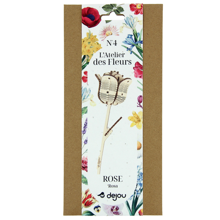 Rose fleur à monter en bois - Dejou - Rougier et Plé