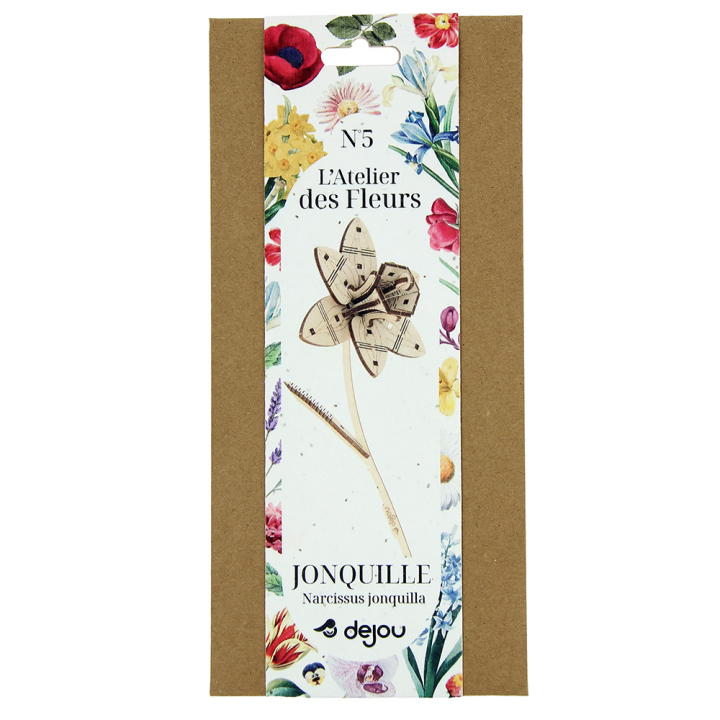 Jonquille fleur à monter en bois - Dejou - Rougier et Plé