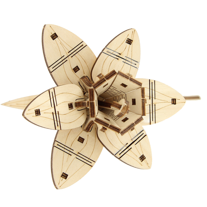 Jonquille fleur à monter en bois - Dejou - Rougier et Plé