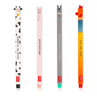 Stylo gel effacable Farm Sweet Farm 4 pcs - Legami - Rougier et Plé