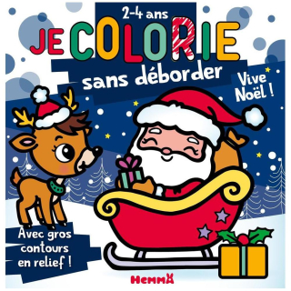 Album de coloriage Je colorie sans déborder Vive Noël ! - Hemma - Rougier et Plé
