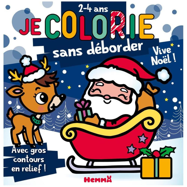 Album de coloriage Je colorie sans déborder Vive Noël ! - Hemma - Rougier et Plé
