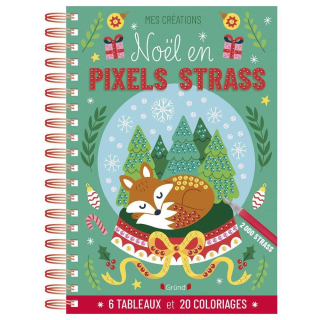 Kit Noël en pixels strass + 20 coloriages - Gründ - Rougier et Plé
