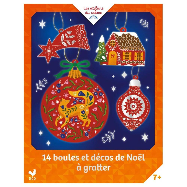 Pochette 14 boules et décos de Noël à gratter - Deux Coqs D'or - Rougier et Plé