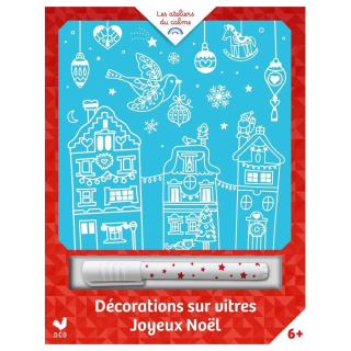Pochette Décorations sur vitres Joyeux Noël - Deux Coqs D'or - Rougier et Plé