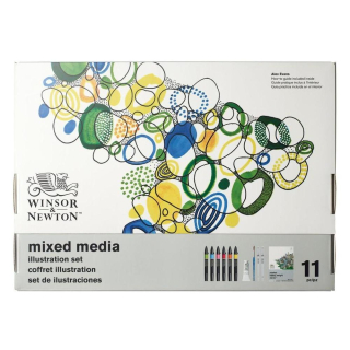 Coffret Mixed media Illustration 11 pcs - Winsor & Newton - Rougier et Plé