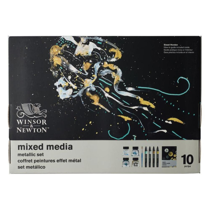 Coffret Mixed media Peintures effet métal 10 pcs - Winsor & Newton - Rougier et Plé