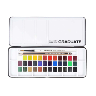 Coffret aquarelle 36 demi-godets Graduate - Daler-Rowney - Rougier et Plé